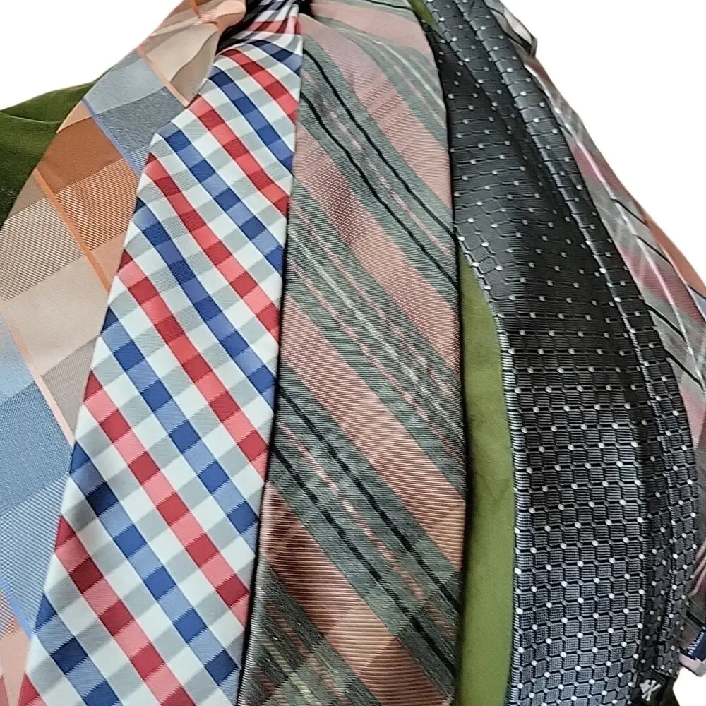 Plaid Neck ties Lot Of 4 Designer Nick Graham Michael Kors Chaps Croft & Barrow